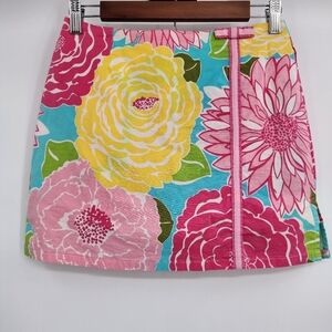Vintage Lilly Pulitzer White Label Floral Skort